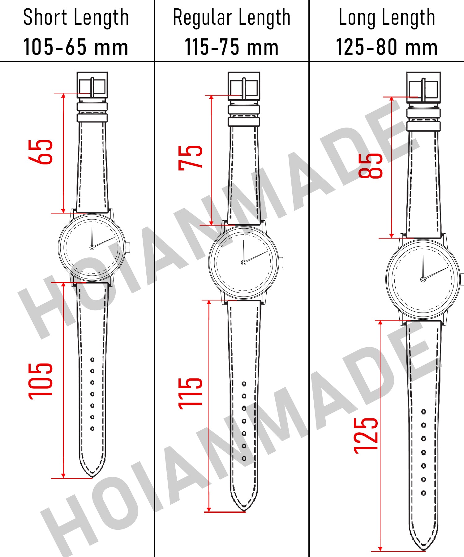 Artisan Dark Brown Mozart Leather Watch Straps, Custom Fit Band